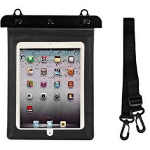 Étui pour tablette en PVC imperméable avec sangle extérieure réglable - noir
