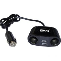 Eufab - 16549 Distributore accendisigari Numero di accendisigari 2 x Interfacce: usb 2 x Portata massima corrente 10 a