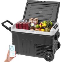 EUHOMY 50L Kompressor Kühlbox, 12V Auto-Kühlschrank, Tragbarer Gefrierschrank 12V/24V DC 220-240V AC, 12V Kühlschrank -20°C20°C mit APP-Steuerung,