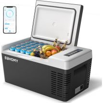 EUHOMY Kompressor Kühlbox 18L, Auto-Kühlschrank -20°C20°C, mit WiFi-APP-Steuerung für Camping, Reisen, Boot