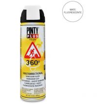 Pinty Plus - Peinture En Aérosol Pintyplus Tech 650cc Marqueur Fluo 360° Blanc T101