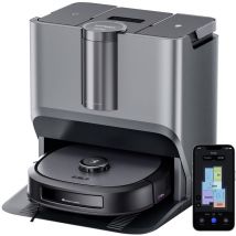 J20 Robot Aspirapolvere Lavapavimenti con Mappatura, del Mocio Cingolato 8000Pa, Rilevamento Ostacoli 3D, Autopulente Stazione 45°C Asciugatura Aria