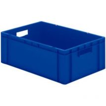 Transport-Stapelkasten B600xT400xH210 mm blau, geschlossen mit Griffloch la-ka-p