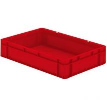 LA-KA-PE Transport-Stapelkasten B600xT400xH120 mm rot, geschlossen ohne Griffloch