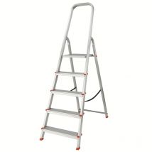 EURO VANADIUM - 5-stufige Aluminium-Trittleiter.