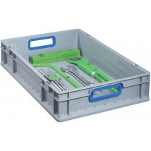 Allit - Caja EuroBox 622,600x400x220mmabrir ,gris/azul