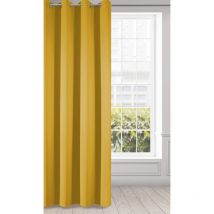 Logan Tenda Oscurante Extra Lunga - 1 Unità, Occhielli, Blocco della Luce, Oscuramento della Stanza, Camera da Letto, Soggiorno, 135x250 cm, Giallo