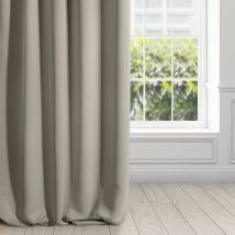 Eurofirany Logan Rideau Occultant Opaque En Satin Avec Galon Fronceur Uni 1 Pièce Moderne Salon Chambre Chambre D'Enfant Cappucc