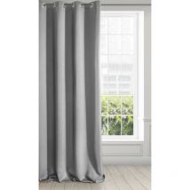 Logan Tenda Oscurante Extra Lunga - 1 Unità, Occhielli, Blocco della Luce, Oscuramento della Stanza, Camera da Letto, Soggiorno, 135x250 cm, Argento