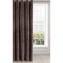 Ria Oscurante, Occhielli-1 pz, Tenda Extra Lunga, Elegante, Tinta Unita, Soggiorno, Camera da Letto, Densità 290 g/m², Poliestere, Marrone, 140x250