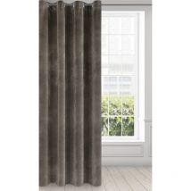 Eurofirany ria Oscurante, Occhielli-1 pz, Tenda Extra Lunga, Elegante, Tinta Unita, Soggiorno, Camera da Letto, Densità 290 g/m², Poliestere, Grigio