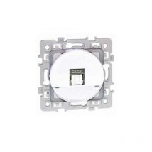 Eur'Ohm 60271 RJ45 Cat6 Grade1 Square socket - tel+inf utp - 250V - White