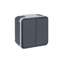 Doppelte Pendelleuchte Aufputz 10A grau - IP55 - oxxo