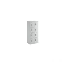 Certeo - Armario de 4 compartimentos Amsterdam 2 secciones gris