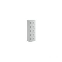 Certeo - Armario de 5 compartimentos Amsterdam 2 departamentos gris