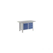 Eurokraftbasic - Banco de trabajo en sistema modular anchura de tablero 1500 mm