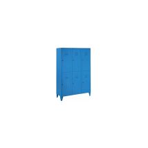 Eurokraft – Armadietto in acciaio blu chiaro RAL 5012 – 1850 mm altezza, 500 mm profondità, 400 mm larghezza per scomparto