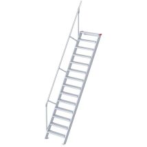 Euroline 510 Treppe 60° 1000mm Stufenbreite 14 Stufen Alu Gerieft