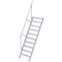 Euroline 510 Treppe 60° 800mm Stufenbreite 10 Stufen Alu Gerieft
