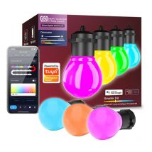 Tuya Catena di Lampadine G50 Smart WiFi rgbic da Esterno 8 Metri