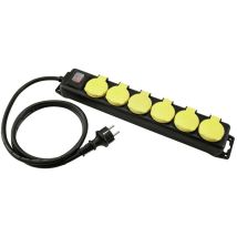Eurolite 30240158 Multipresa con interruttore Nero, Giallo Schuko 1 pz.
