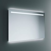 Lineabeta - Europa 120x80cm miroir led avec cadre gris anti-buée