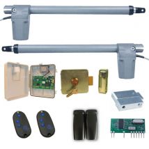 Kit Motorisation Portail Battant Basic Réversible ea R420 - Maxi 150kg 3m par battant, 230 v, 16 cycles par jour, Course 430 mm
