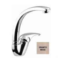 Miscelatore Lavello Granito Beige Canna Fusa - Serie: Reve - Eurorama