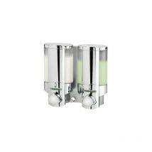 Euroshowers Double Aviva Liquid Soap Shampoo Shower Gel Dispenser Pump Chrome