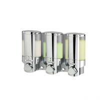 Euroshowers Triple Aviva Liquid Soap Shampoo Shower Gel Dispenser Pump Chrome