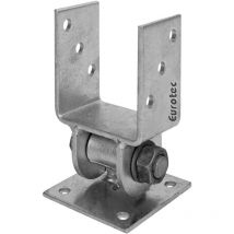 U-Pfostenhalter beweglich für Vierkantpfosten Gabelweite 91 mm - Eurotec