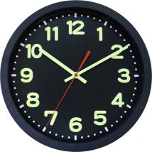 EUROTIME 53861-05 Funk Wanduhr 30 cm x 5 cm Schwarz