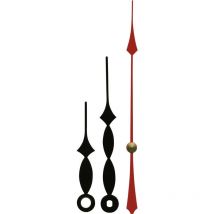 Zeigersatz Classic Aluminium Schwarz Rund