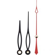 Zeigersatz Modern Aluminium Schwarz Rund