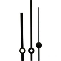 Zeigersatz Standard Aluminium Schwarz Rund