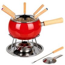 Fonduta Smaltata Rossa Set pz.12 EVA