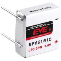 EVE - EF651615 Spezial-Batterie LTC-3PN U-Lötpins Lithium 3.6 v 400 mAh 1 St.