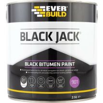 Everbuild - 901 Bitumen Paint Black 2 .5LTR - Black
