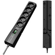 Multiprise 5 prises CA – 5 m – Protection contre les surtensions – Noir – EVER