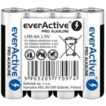 Everactive - Piles Aa (4 Pièces, 1,5v, Durée De Vie 10 Ans), Bleu