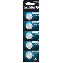 Piles au lithium mini everActive CR2016 blister 5 pcs. – Type de piles, Technologie batterie, Tension électrique