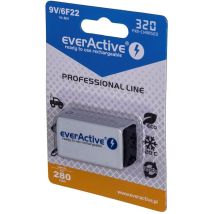 Piles Rechargeables Everactive Ni-mh 6f22 9v 320 Mah Ligne Professionnelle