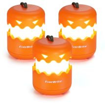 Everbrite Luminaire Citrouille Halloween 3 Pièces, Lanterne Halloween Citrouille Led, Halloween Decoration Citrouille Lumineuse Interieur Exterieur 