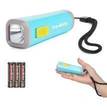 Everbrite - Mini Lampe de Poche led Enfant (Bleu), Lampe Torche Enfant avec Poids Léger (46g) et Lumière Jaune, Idéal pour Lecture, Camping,