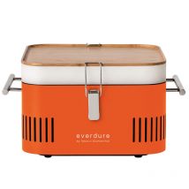 Holzkohlegrill Cube Farbe Orange tragbar ca. 38 x 32 x 22 cm hbcubeoeu - Everdure