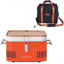 Holzkohlegrill Cube Farbe Orange tragbar inkl. Transporttasche - Everdure