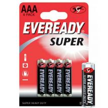 Eveready Super Heavy Duty AAA Batteries Pack of 4