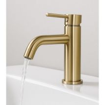 Badplaats - Badezimmer-waschtischarmatur Everest – Gold – Einhebel Mit Mont