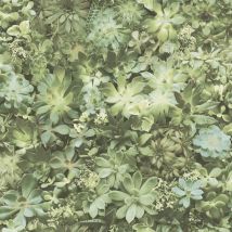 Evergreen - Papier peint Succulent vert et beige Noordwand
