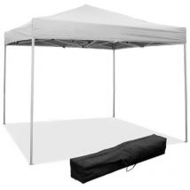 Evergreen - Gazebo pliant pliable 3 x 3 Blanc recouvert de pvc imperméable expo